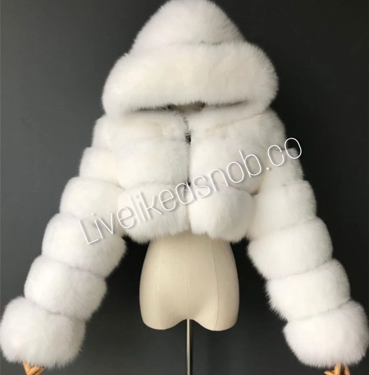 SNOB FUR COAT white