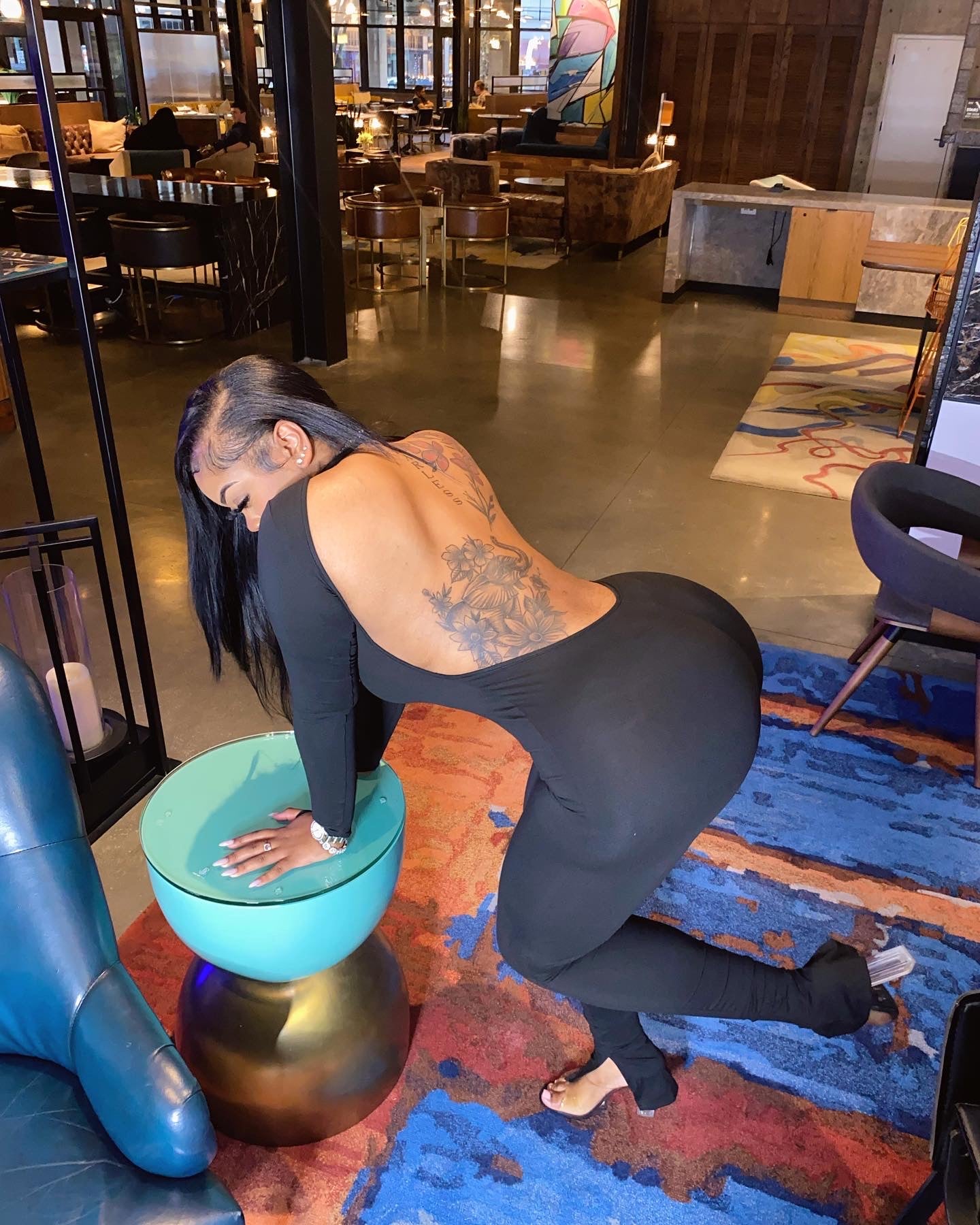 Send Him Nudes Jumpsuit “ black”